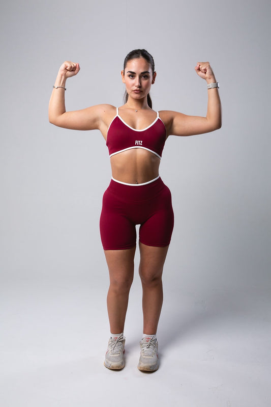 Claret Shorts + Sports Top Set